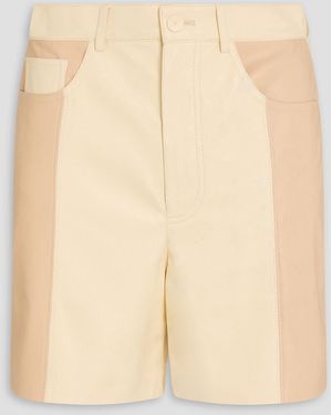 Nanushka Leana Two-Tone Shorts - Natural