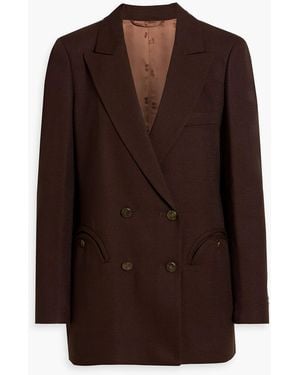 Blazé Milano Double-Breasted Woven Blazer - Brown