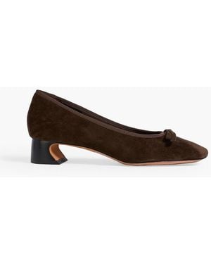 3.1 Phillip Lim Id Bow-Detailed Suede Court Shoes - Brown
