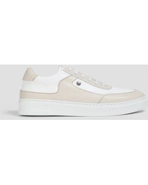 Canali Two-tone Leather Trainers - White