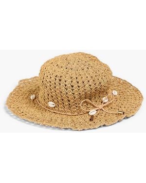 Sensi Studio Embellished toquilla straw sun hat - Natur