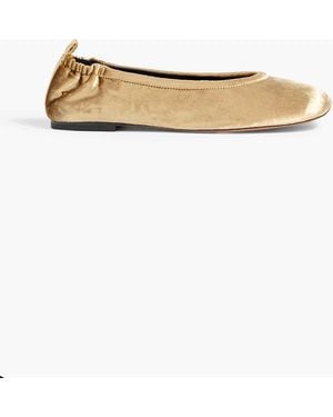 3.1 Phillip Lim Velvet Ballet Flats - White