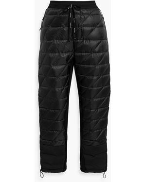 Holden Fleece-Paneled Quilted Shell Track Trousers - Black