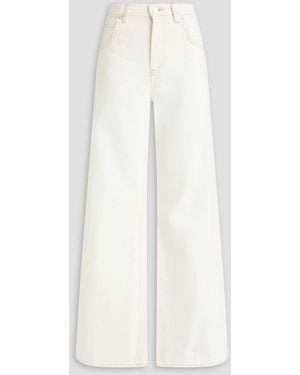 Maje High-Rise Wide-Leg Jeans - White