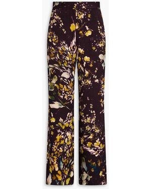Dries Van Noten Printed Jacquard Wide-leg Trousers - Red