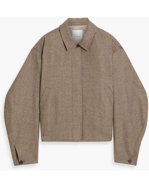 LE17SEPTEMBRE Wool-Twill Jacket - Brown