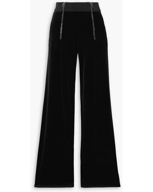 Tom Ford Zip-embellished Velour Track Pants - Black