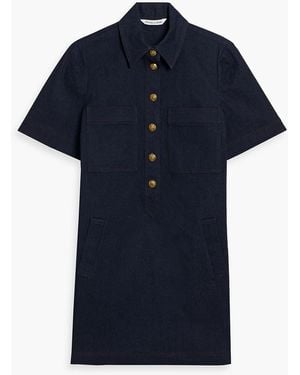 Veronica Beard Koulis Denim Mini Shirt Dress - Blue
