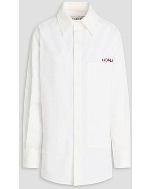 S.S.Daley Denton Striped Cotton-Seersucker Shirt - White