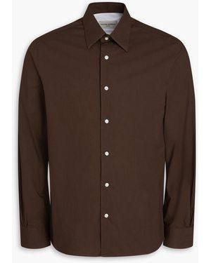 Officine Generale Eloi Cotton-Poplin Shirt - Brown