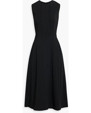 Another Tomorrow Crepe Midi Dress - Black