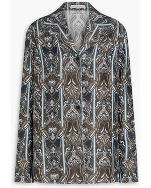 Emilia Wickstead Paisley-print Silk-twill Shirt - Grey