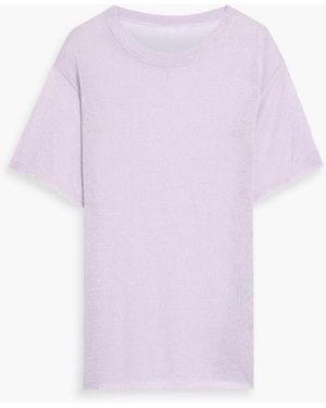 Alex Mill Metallic Crochet-Knit T-Shirt - Purple