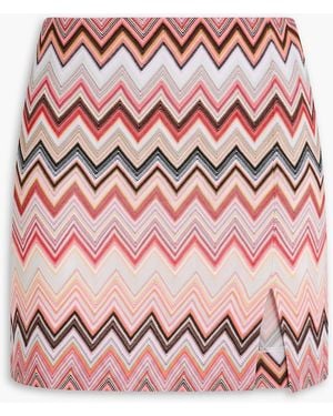 Missoni Crochet-Knit Cotton-Blend Mini Skirt - Pink