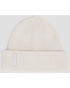 CORDOVA Ribbed Merino Wool Beanie - White