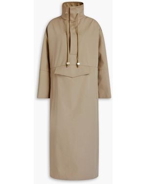 Nanushka Cyrille Cotton-gabardine Raincoat - Natural
