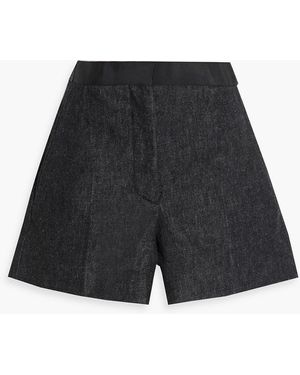 Thom Browne Grosgrain-Trimmed Denim Shorts - White