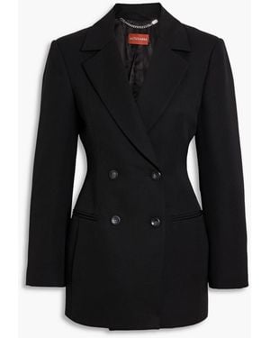 Altuzarra Double-Breasted Grain De Poudre Wool Blazer - Black