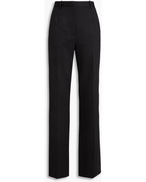 Versace Wool-Blend Straight-Leg Trousers - Black