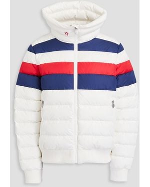 Perfect Moment Queenie Quilted Striped Shell Down Jacket - Blue