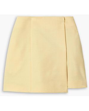 Anna Quan Harvey Skirt-Effect Twill Shorts - Natural