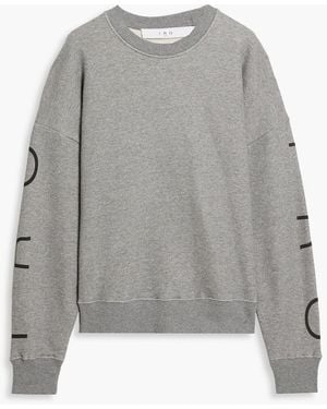 IRO Jilly Printed French Cotton-terry Sweatshirt - Gray
