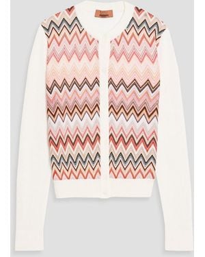 Missoni Crochet-Knit Cardigan - White