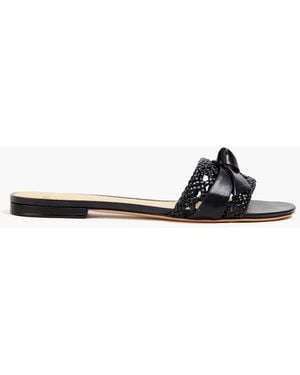 Alexandre Birman Clarita Woven Leather Sandals - Black
