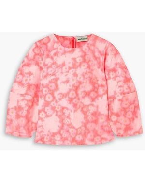 Molly Goddard Letizia oberteil aus bedrucktem crêpe - Pink