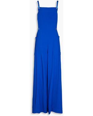 Alberta Ferretti Crepe Wide-leg Jumpsuit - Blue