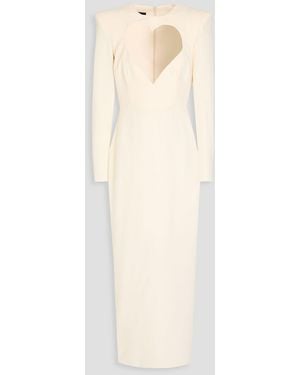 Alex Perry Monroe Cutout Crepe Midi Dress - White