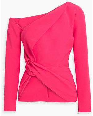 Safiyaa Bellene One-shoulder Draped Stretch-crepe Top - Pink