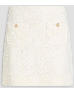 Maje Crocheted Lace Mini Skirt - Natural