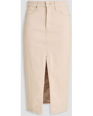 PAIGE Angela Denim Midi Skirt - Natural