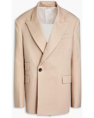Peter Do Double-breasted Cutout Twill Blazer - Natural