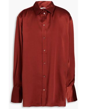 FRAME Silk-satin Shirt - Red