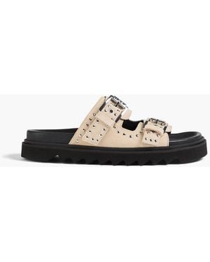 IRO Studded Suede Sandals - Natural