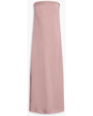 Esse Studios Opia Strapless Satin-Crepe Maxi Dress - Pink