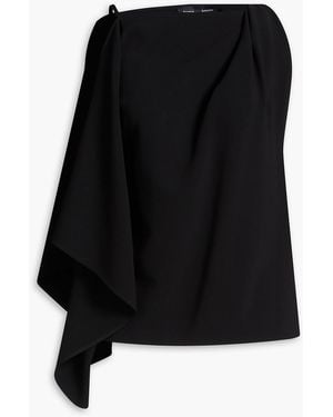 Proenza Schouler Draped Crepe Top - Black