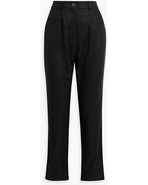Mara Hoffman Dita Herringbone Lyocell And Cotton-Blend Straight-Leg Pants - Black