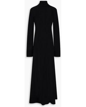 TOTEME Midikleid aus einer lyocellmischung mit stehkragen - Schwarz