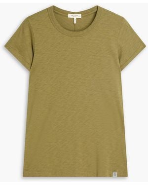 Rag & Bone T-shirt aus baumwoll-jersey mit flammgarneffekt - Grün