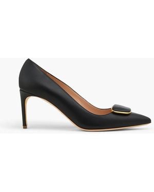 Rupert Sanderson New Nada Double Pebble Leather Court Shoes - Black