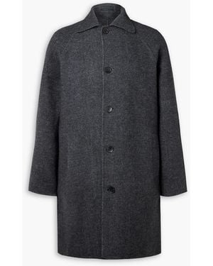 MR P. Herringbone Wool And Cashmere-Blend Flannel Coat - Grey