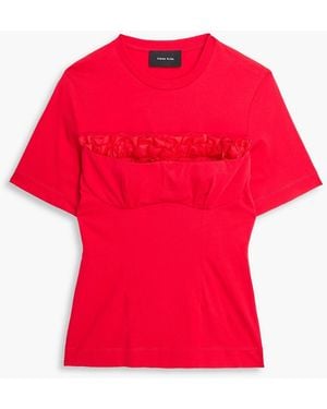 Simone Rocha Ruffled Cotton-Jersey Top - Red