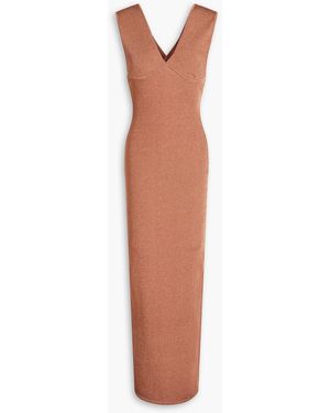 Hervé Léger Stretch-knit Maxi Dress - White