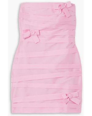 BERNADETTE Taffi Strapless Taffeta Mini Dress - Pink
