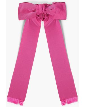 Red(V) Bow-embellished Cotton-blend Grosgrain Belt - Pink