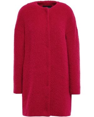 Giambattista Valli Brushed Wool, Alpaca And Silk-Blend Coat - Red