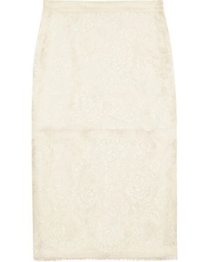 Lanvin Lace Pencil Skirt - Natural